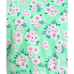 Pine Kids 100% Cotton Half Sleeves Floral Print Top - Green