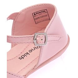 Pine Kids Belly Shoes Floral Applique - Golden