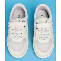 Pine Kids Casual Shoes with Velcro Closure - White & Blue