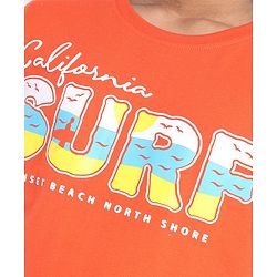 Pine Kids Half Sleeves Round Neck Cotton Text Printed T-Shirt - Nastrutrtium