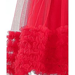 Pine Kids Sleeveless Party Gown with Sequin Detailing - Red