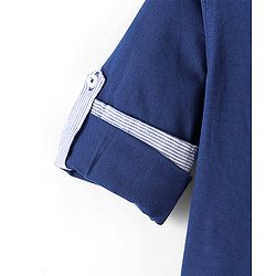Pine Kids Cotton Woven Full Sleeves Shirt Solid Colour- Navy Blue