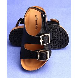 Pine Kids Open Toe Sandals - Black