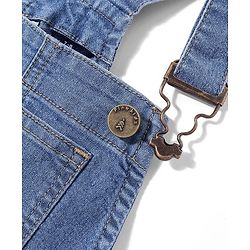 Pine Kids Sleeveless Washed Denim Dungaree - Ice Blue