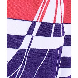 Pine Kids Cotton Woven Towel Boat Print L 124.5 x B 61 cm - Multicolour