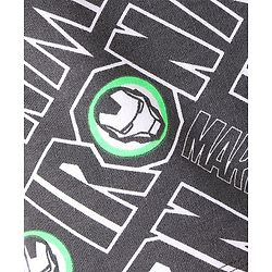 Pine Kids Marvel Cotton Knit Shorts Iron Man Print - Grey