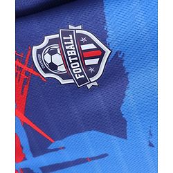 Pine Active Knit Half Sleeves T-Shirt & Shorts Football Set Abstract Print - Multicolour