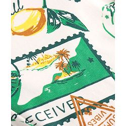 Pine Kids Terry Knit Above Knee Length Beach Theme Printed Shorts - Multicolour