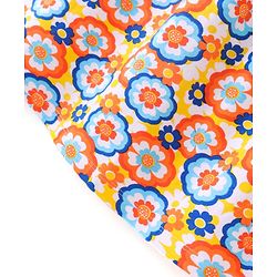 Pine Kids Cotton Sleeveless Floral Printed Frock - Aspen Gold