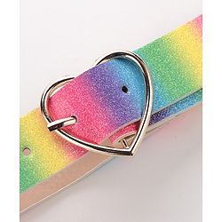 Pine Kids Belts with Heart Shaped Buckle Lock - Multicolour