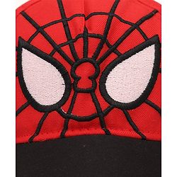 Pine Kids Marvel Cotton Summer Cap With Spiderman Graphics - Red