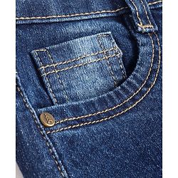Pine Kids Denim Woven Full Length Solid Color Jeans - Navy Blue
