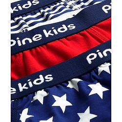 Pine Kids Cotton Lycra Knit Briefs Pack of 3 (Color & Print May Vary)
