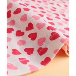 Pine Kids Cotton Lycra Knit Sleeveless Slips Heart Print Pack Of 3 (Color May Vary)