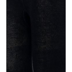 Pine Kids Knitted Full Length Tights With Solid Colour - Black