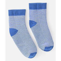 Pine Kids Knitted Silvadur Antimicrobial Ankle Length Striped Socks - Pack of 3 ( Color May Vary )