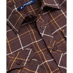 Pine Kids Cotton Woven Full Sleeves Checks Shirt- Multicolor