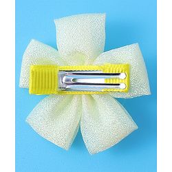 Pine Kids Hair Pins & Clips With Floral Applique Pack Of 2 - Yellow