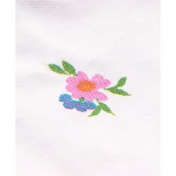 Pine Kids Cotton Knit Full Sleeves Drop Shoulder Sweatshirt with Floral & Puff Text Print - White