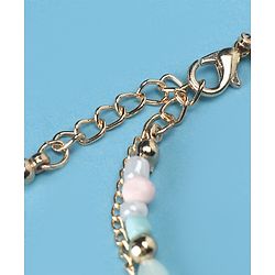 Pine Kids Bracelet Double Layered with Floral Applique - Multicolor
