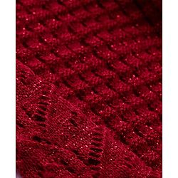 Pine Kids Full Sleeves Cable Knit Solid Pullover Sweater - Red
