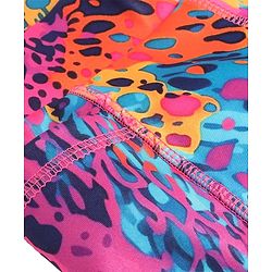 Pine Active Knit Full Length Super Stretch Leggings With Abstract Print - Multicolor