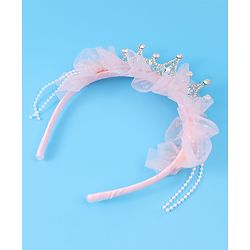 Pine Kids Free Size Hair Bands With Applique - Pink