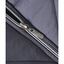 Pine Kids Woven Full Sleeves Front Open Padded Hooded Jacket with Solid Colour & Patch Detailing - Dark Grey