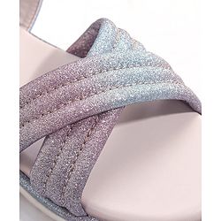 Pine Kids Velcro Closer Sandals with Glitter Detailing - Light Blue