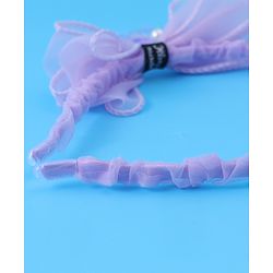 Pine Kids Bow & Fish Tail Hair Bands - Purple