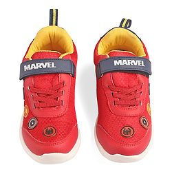 Pine Kids Marvel Velcro Closure Sneakers With Avengers Jibbitz Applique - Red