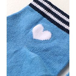 Pine Kids Knit Ankle Length Socks with Heart Design Pack of 3 (Color May Vary)
