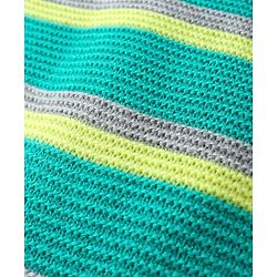 Pine Kids Full Sleeves Front Open Hood Sweater With Stripes - Mint Green