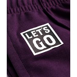 Pine Kids Knit Full Length Lounge Pant Text Print - Plum