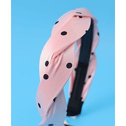 Pine Kids Hair Band with Polka Dot Print Free Size - Pink