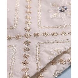 Pine KIds Woven Full Sleeves Kurta Pyjama Set with Sequin Embroidery - White