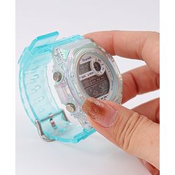 Pine Kids Free Size Digital Watch - Sea Green