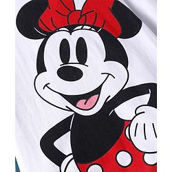 Pine Kids Disney Single Jersey Knit Full Sleeves Night Suit With Minnie Mouse Graphics - Red & White