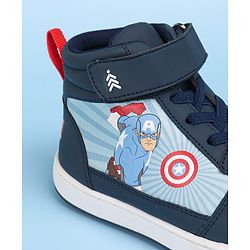 Pine Kids Marvel Avengers Printed Casual Shoes with Velcro Closure - Navy Blue