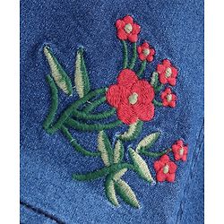 Pine Kids Washed Above Knee Length Denim Skirt - Navy Blue