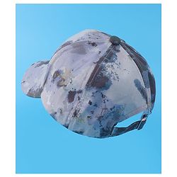 Pine Kids Cotton Baseball Cap With Tie & Dye Print - Grey