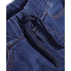 Pine Kids Woven Full Length Washed Denim Jeans - Blue