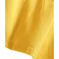 Pine Kids Cotton Woven Full Sleeves Front Open Collared Shirt Dress with Floral Embroidery - Yellow