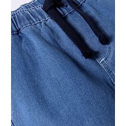 Pine Kids Woven Full Length Solid Washed Denim Jeans - Light Blue