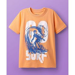 Pine Kids Cotton Knit Half Sleeves T-Shirts With Surf Theme Print Pack of 3 - Blue & White