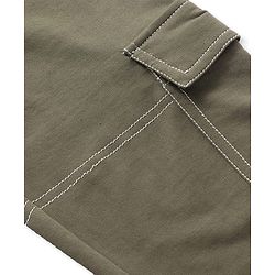 Pine Kids Knit Full Length Solid Lounge Pant with Pocket - Olive Green