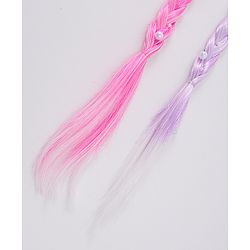 Pine Kids Free Size Braided Hair Extensions - Fuchsia & Purple