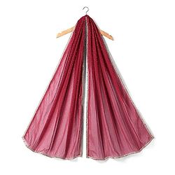 Pine Kids Viscose Woven Full Sleeves Foil Printed Kurta Churidar Set with Dupatta - Maroon