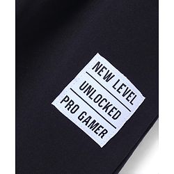 Pine Kids Knit Full Length Lounge Pant With Text Patch - Black