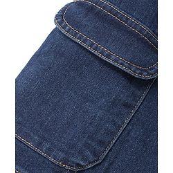 Pine Kids Knee Length Washed Denim Skirt - Navy Blue